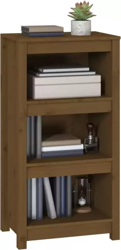 VidaXL -Boekenkast-50x35x97-cm-massief-grenenhout-honingbruin - Foto 4