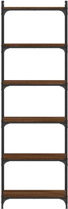 VidaXL -Boekenkast-6-laags-60x30x188-cm-bewerkt-hout-bruineikenkleurig - Foto 6
