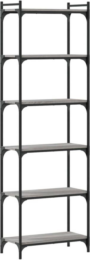 VidaXL -Boekenkast-6-laags-60x30x188-cm-bewerkt-hout-grijs-sonoma - Foto 6