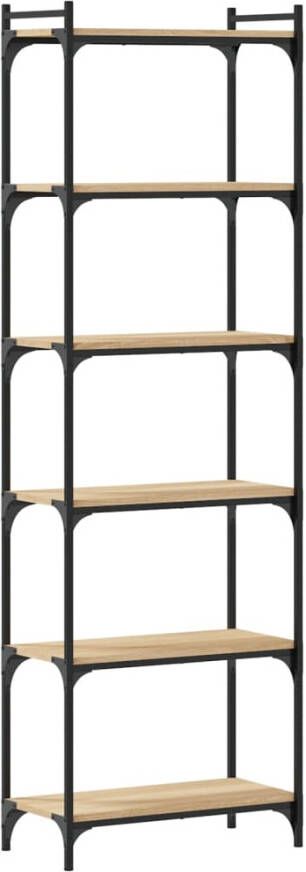 VidaXL -Boekenkast-6-laags-60x30x188-cm-bewerkt-hout-sonoma-eiken