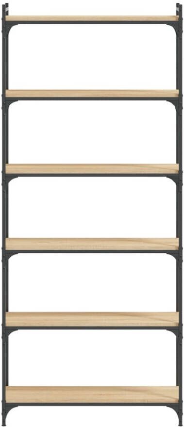VidaXL -Boekenkast-6-laags-80x30x188-cm-bewerkt-hout-sonoma-eiken - Foto 4