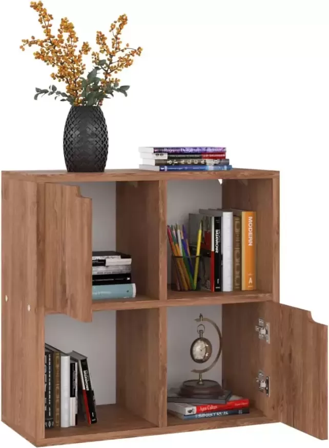 VidaXL -Boekenkast-60x27 5x59 5-cm-bewerkt-hout-bruin-eikenkleurig - Foto 3