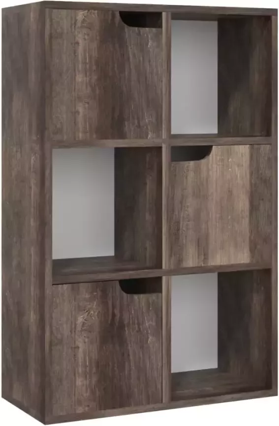 VidaXL -Boekenkast-60x27 5x88-cm-bewerkt-hout-gerookt-eikenkleur - Foto 4