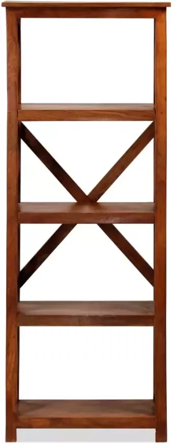 VidaXL Boekenkast 60x30x160 cm acaciahout met sheesham afwerking - Foto 5