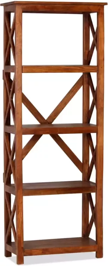 VidaXL Boekenkast 60x30x160 cm acaciahout met sheesham afwerking - Foto 3