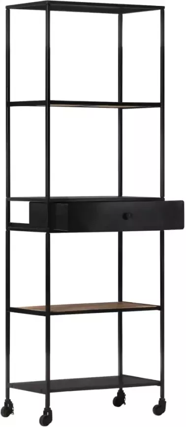 VidaXL -Boekenkast-60x35x180-cm-ruw-mangohout-en-ijzer - Foto 2