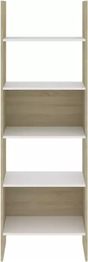 VidaXL -Boekenkast-60x35x180-cm-bewerkt-hout-wit-en-sonoma-eikenkleurig - Foto 2