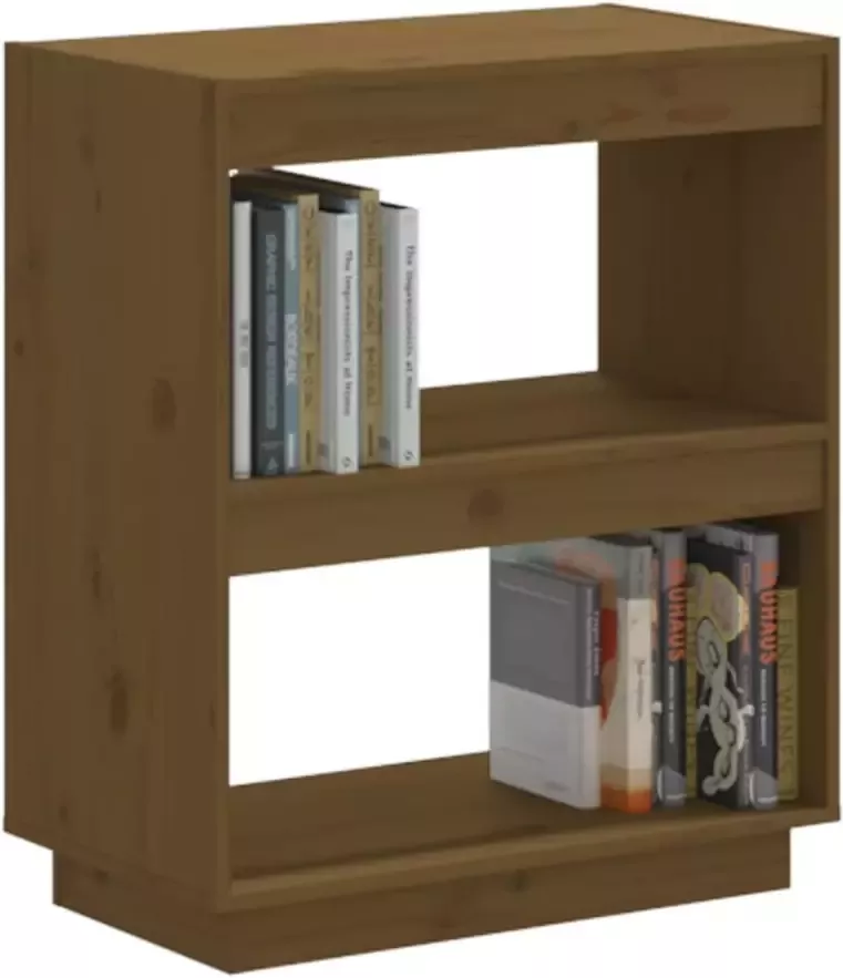 VidaXL -Boekenkast-60x35x71-cm-massief-grenenhout-honingbruin - Foto 4