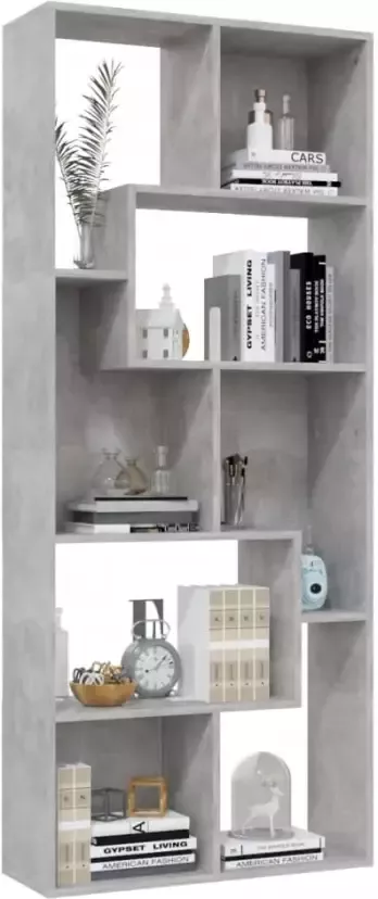 VidaXL -Boekenkast-67x24x161-cm-bewerkt-hout-betongrijs - Foto 5
