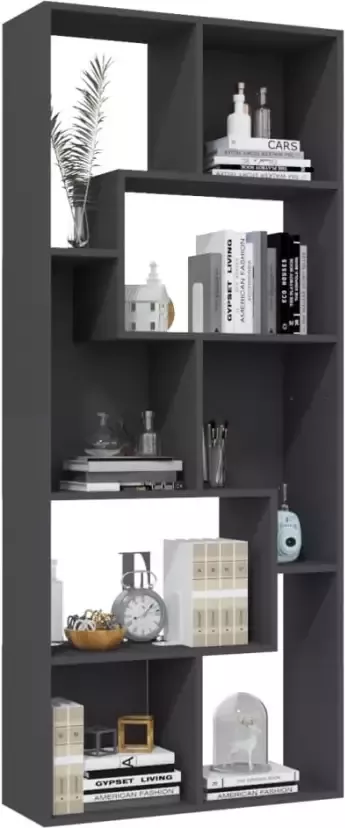 VidaXL -Boekenkast-67x24x161-cm-bewerkt-hout-grijs - Foto 5