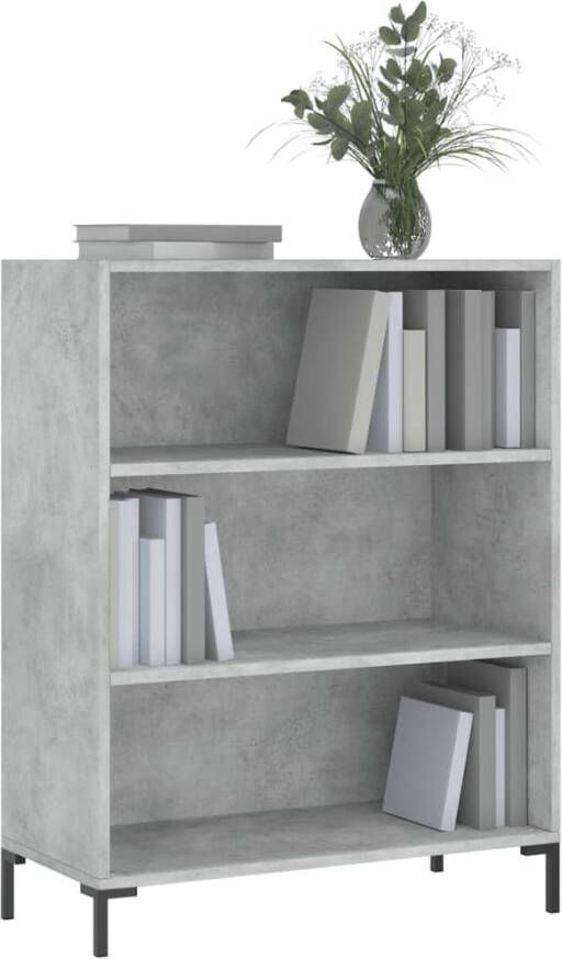 VidaXL -Boekenkast-69 5x32 5x90-cm-bewerkt-hout-betongrijs - Foto 5