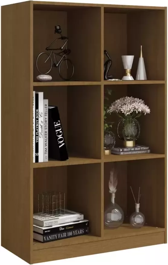 VidaXL -Boekenkast-70x33x110-cm-massief-grenenhout-honingbruin - Foto 4