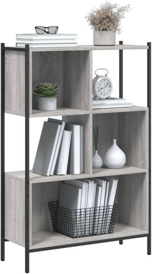 VidaXL -Boekenkast-72x28x109-cm-bewerkt-hout-grijs-sonoma-eikenkleurig - Foto 4