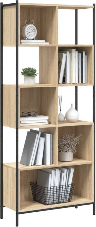 VidaXL -Boekenkast-72x28x172-cm-bewerkt-hout-sonoma-eikenkleurig - Foto 4