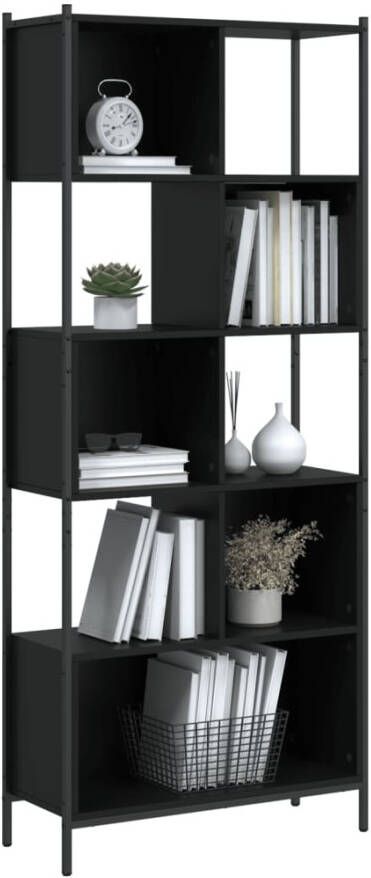 VidaXL -Boekenkast-72x28x172-cm-bewerkt-hout-zwart - Foto 4