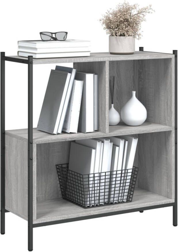 VidaXL -Boekenkast-72x28x77 5-cm-bewerkt-hout-grijs-sonoma-eikenkleur - Foto 4