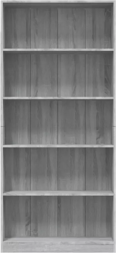 VidaXL -Boekenkast-80x24x175-cm-bewerkt-hout-grijs-sonoma-eikenkleurig - Foto 3