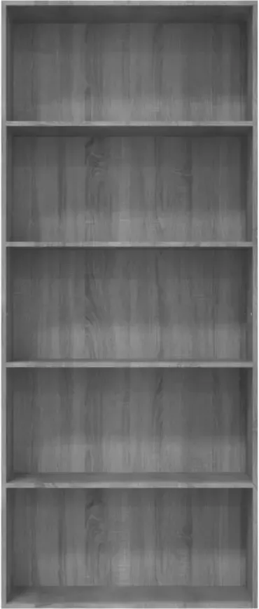 VidaXL -Boekenkast-80x30x189-cm-bewerkt-hout-grijs-sonoma-eikenkleurig - Foto 3