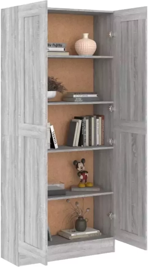 VidaXL -Boekenkast-82 5x30 5x185 5-cm-bewerkt-hout-grijs-sonoma-eiken - Foto 2