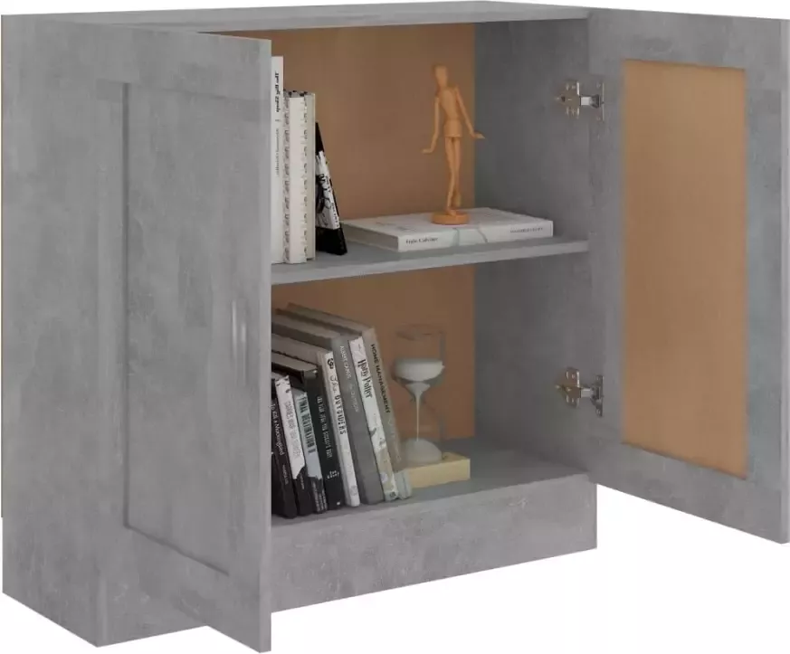 VidaXL -Boekenkast-82 5x30 5x80-cm-bewerkt-hout-betongrijs - Foto 4