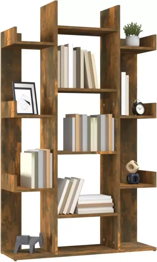 VidaXL -Boekenkast-86x25 5x140-cm-bewerkt-hout-gerookt-eikenkleurig - Foto 7