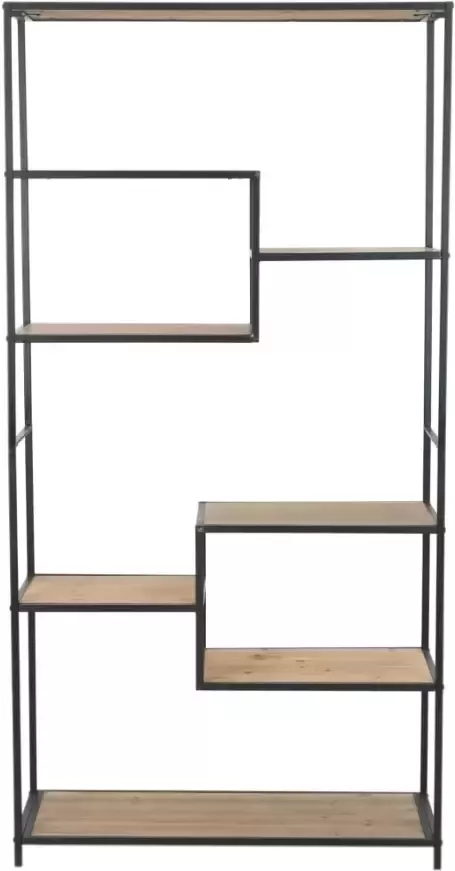 VidaXL -Boekenkast-90 5x35x180-cm-massief-vurenhout-en-staal - Foto 6