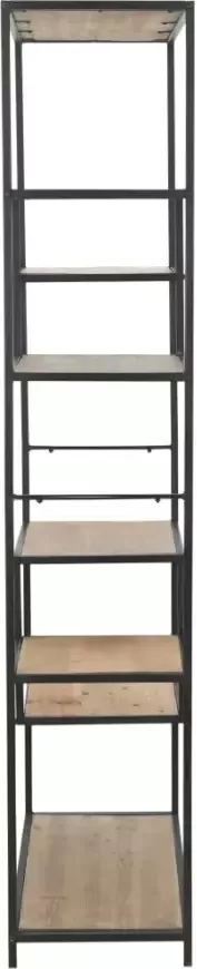 VidaXL -Boekenkast-90 5x35x180-cm-massief-vurenhout-en-staal - Foto 5