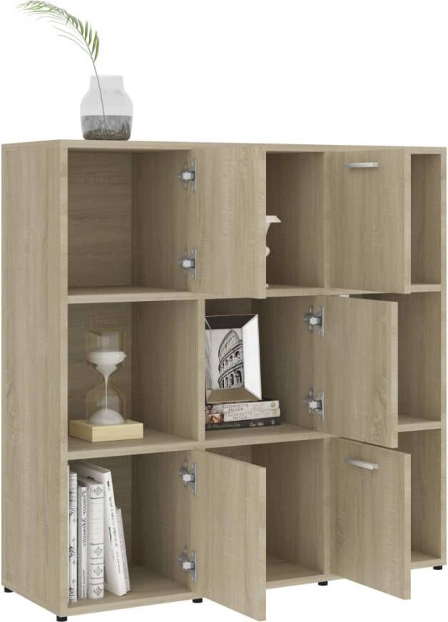 VidaXL -Boekenkast-90x30x90-cm-bewerkt-hout-sonoma-eikenkleurig - Foto 4