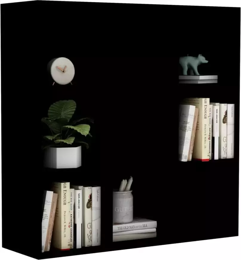 VidaXL -Boekenkast-98x29x97 5-cm-bewerkt-hout-zwart - Foto 5