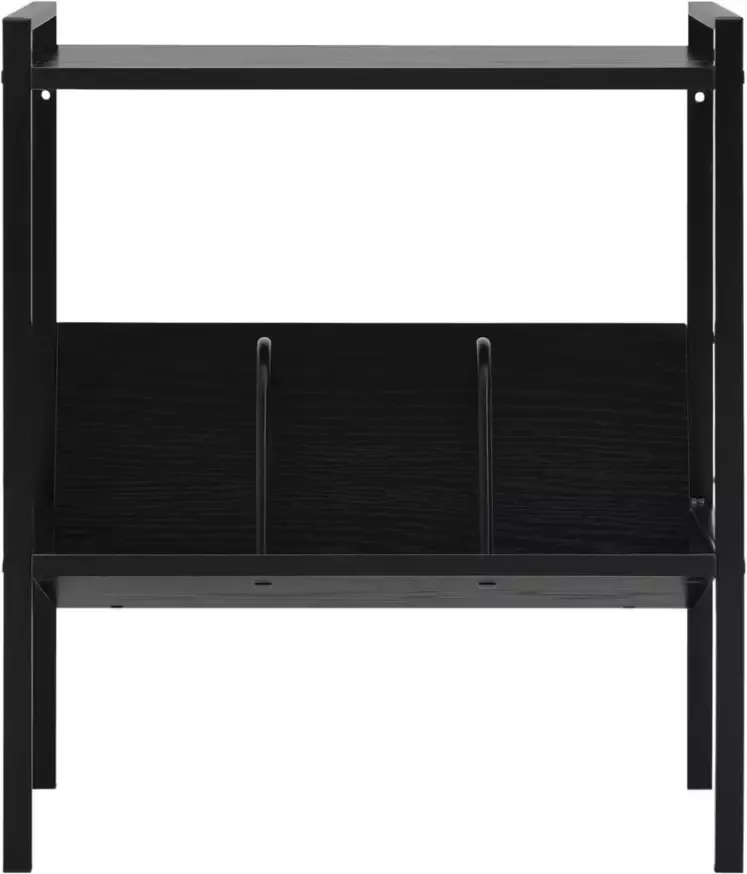 VidaXL -Boekenkast-met-2-schappen-52x28x59-cm-bewerkt-hout-zwart - Foto 2