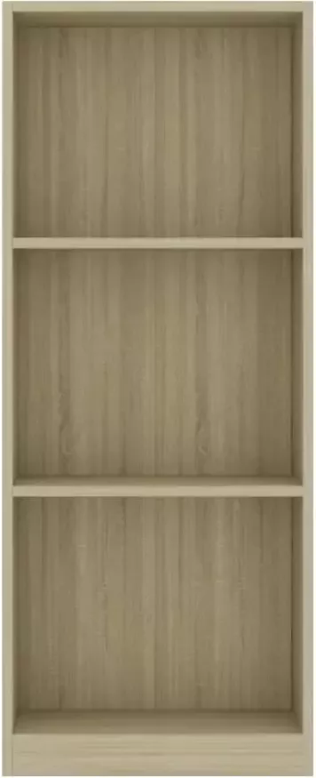 VidaXL -Boekenkast-met-3-schappen-40x24x108-cm-bewerkt-hout-sonoma-eik - Foto 3