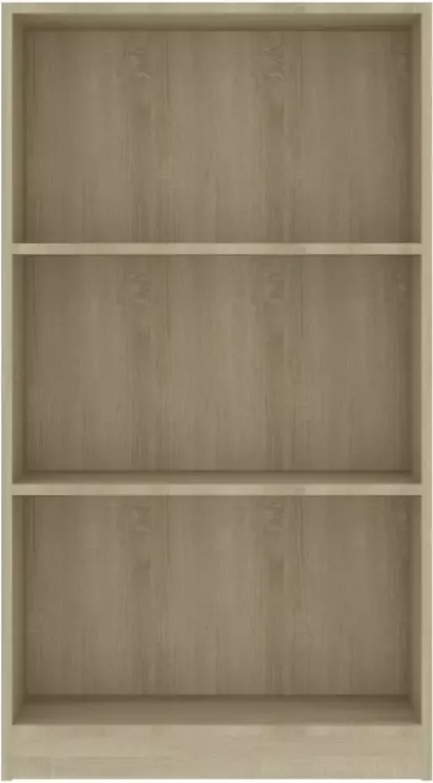 VidaXL -Boekenkast-met-3-schappen-60x24x109-cm-bewerkt-hout-sonoma-eik - Foto 4