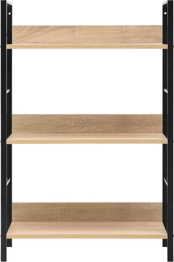 VidaXL -Boekenkast-3-schappen-60x27 6x90 5-cm-bewerkt-hout-eikenkleurig