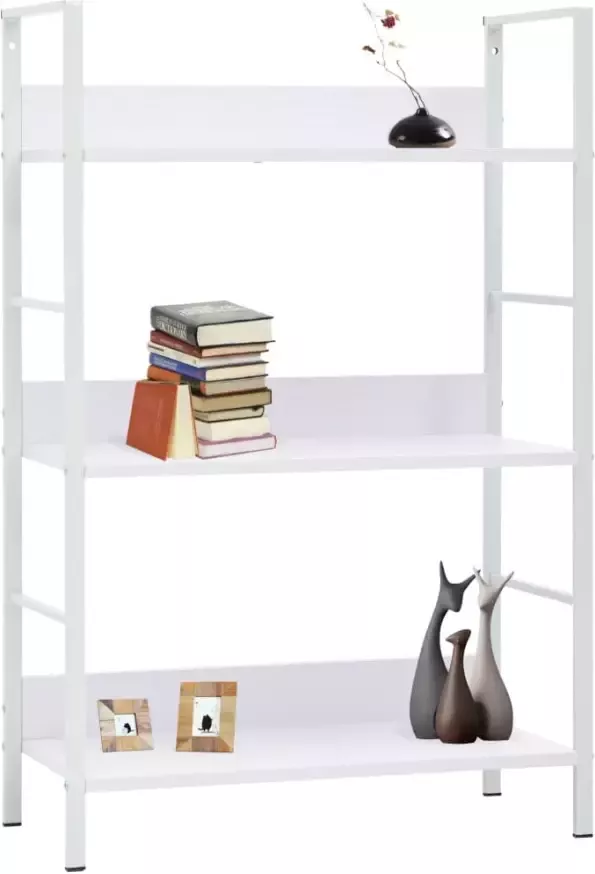 VidaXL -Boekenkast-met-3-schappen-60x27 6x90 5-cm-bewerkt-hout-wit - Foto 4