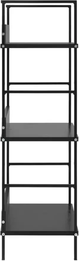VidaXL -Boekenkast-met-3-schappen-60x27 6x90 5-cm-bewerkt-hout-zwart - Foto 2