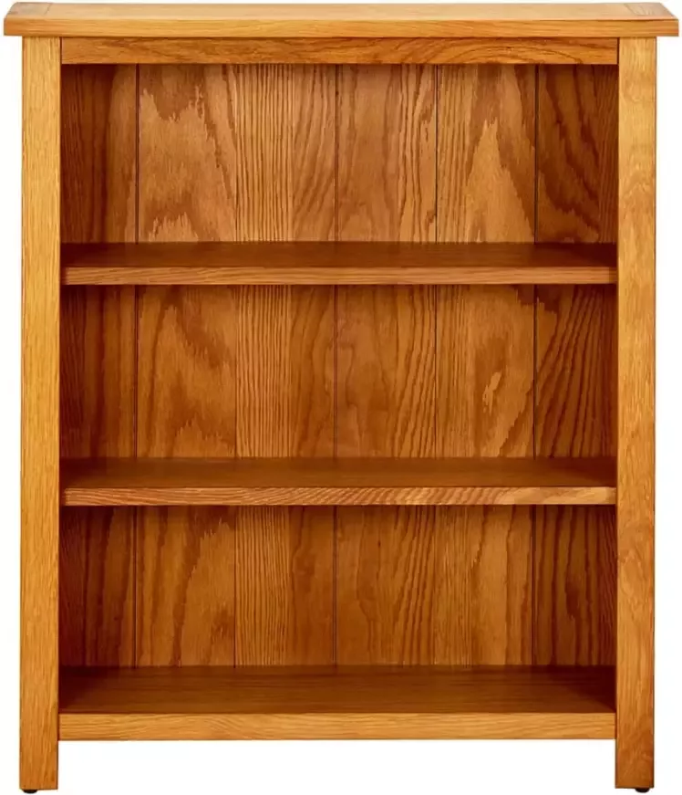 VidaXL -Boekenkast-met-3-schappen-70x22 5x82-cm-massief-eikenhout - Foto 4