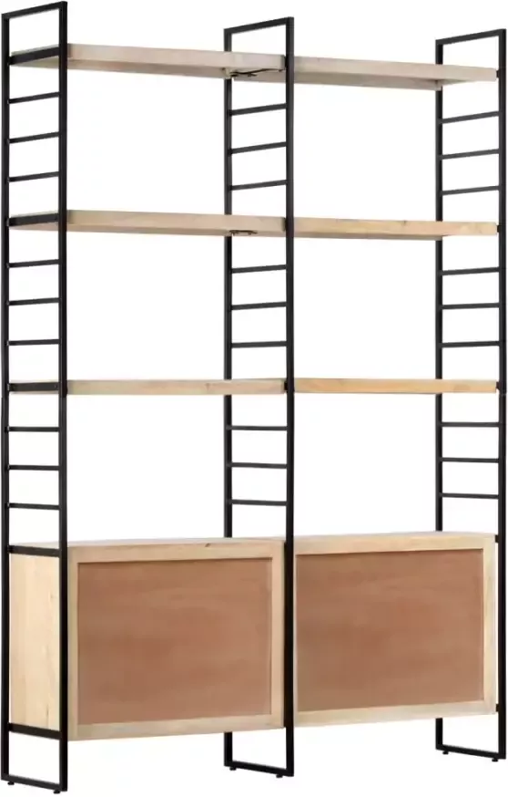 VidaXL -Boekenkast-met-4-schappen-124x30x180-cm-massief-mangohout - Foto 5