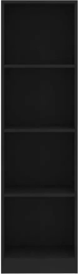 VIDAXL Boekenkast met 4 schappen 40x24x142 cm spaanplaat zwart