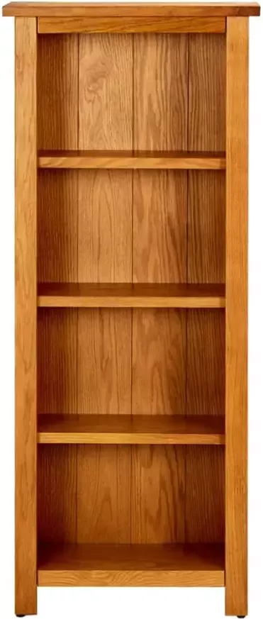 VidaXL -Boekenkast-met-4-schappen-45x22x110-cm-massief-eikenhout - Foto 4