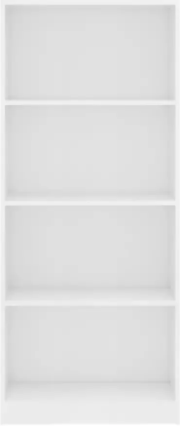 VidaXL -Boekenkast-met-4-schappen-60x24x142-cm-bewerkt-hout-wit - Foto 3