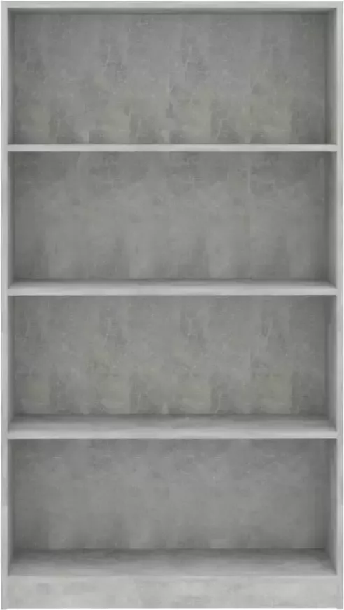 VidaXL -Boekenkast-met-4-schappen-80x24x142-cm-bewerkt-hout-betongrijs - Foto 4