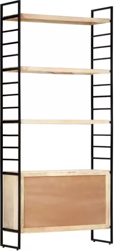 VidaXL -Boekenkast-met-4-schappen-80x30x180-cm-massief-mangohout - Foto 3