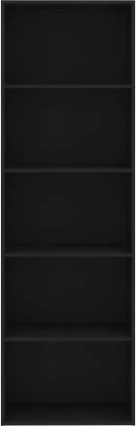 VidaXL -Boekenkast-met-5-schappen-60x30x189-cm-spaanplaat-zwart - Foto 4