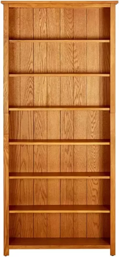 Vida XL Boekenkast met 7 schappen 90x22 5x200 cm massief eikenhout SKU: V288475 - Foto 3