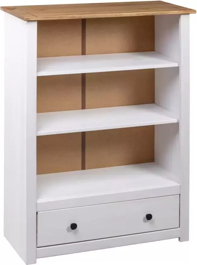 VidaXL -Boekenkast-Panama-Range-80x35x110-cm-massief-grenenhout-wit - Foto 2