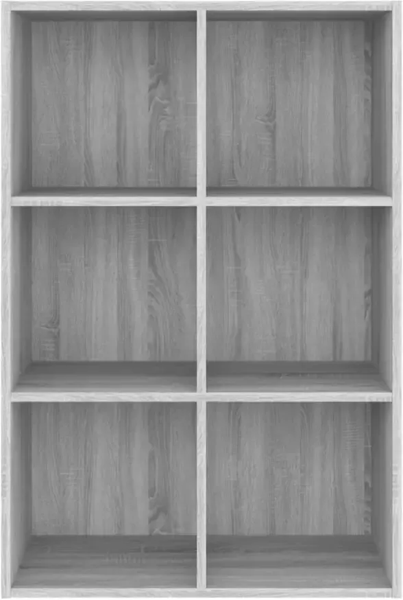 VidaXL -Boekenkast dressoir-66x30x98-cm-bewerkt-hout-grijs-sonoma-eiken - Foto 5