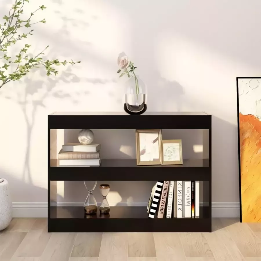 VidaXL -Boekenkast kamerscherm-100x30x72-cm-zwart