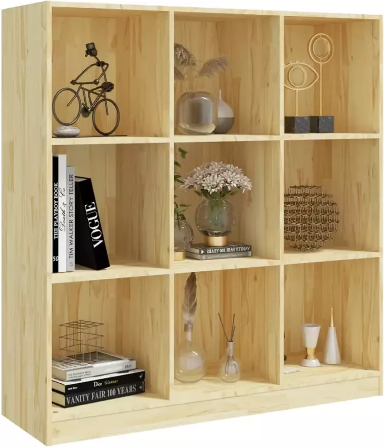 VidaXL -Boekenkast- -kamerscherm-104x33 5x110-cm-massief-grenenhout - Foto 5