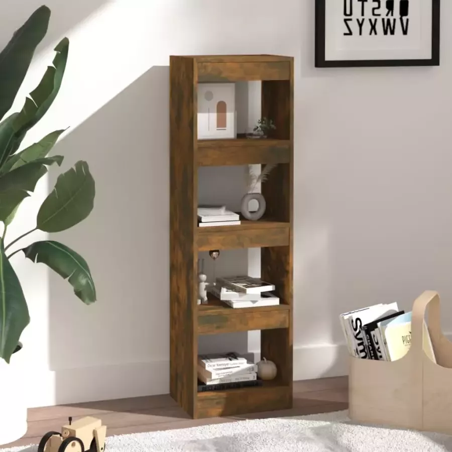 VidaXL -Boekenkast kamerscherm-40x30x135-cm-gerookt-eikenkleurig