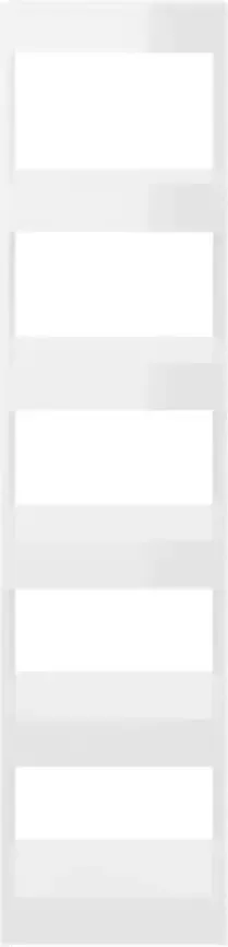 VidaXL -Boekenkast kamerscherm-40x30x166-cm-hoogglans-wit - Foto 4